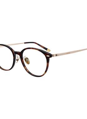 【26新品】木九十眼镜圆形玳瑁色板材镜框金属镜腿镜架MJ12FN3005