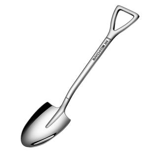 德国贝旗304不锈钢铁锹勺子甜品酸奶挖勺家用汤匙儿童吃饭汤饭勺