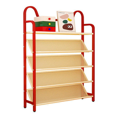 儿童书架家用绘本架阅读区移动玩具收纳架简易宝宝书柜置物架落地