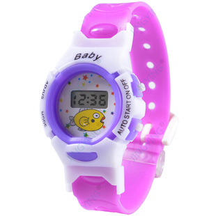 儿童电子表 男女孩幼儿玩具手表粉色蓝色学时间数字显示屏宝宝表