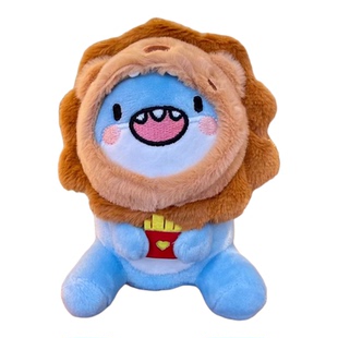 莎头周边鲨狮弟薯条派毛绒玩偶挂件高颜值肥肥鲨钥匙扣小红书同款