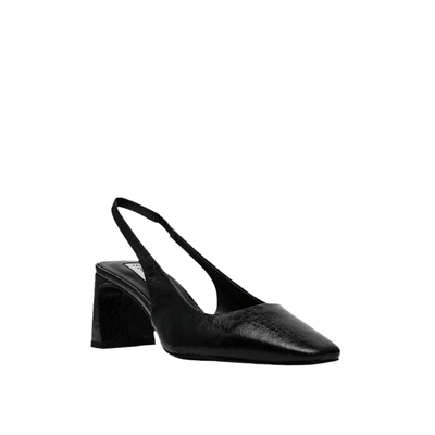 粗跟高跟鞋亮面设计潮流高跟鞋