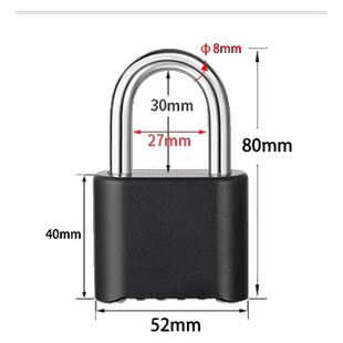 ASACK大号密码锁挂锁家用防水防锈防盗窗锁户外仓库大门挂锁长钩
