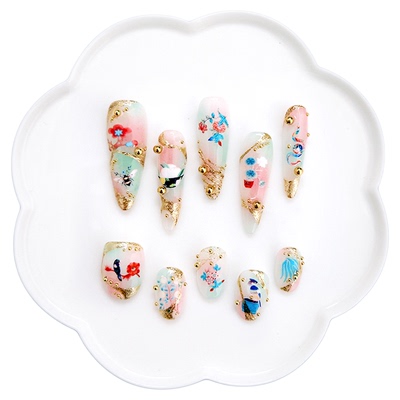 原创设计|新中式纯手工穿戴甲