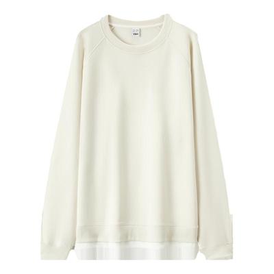 森马纯色简约拼接假两件卫衣男款