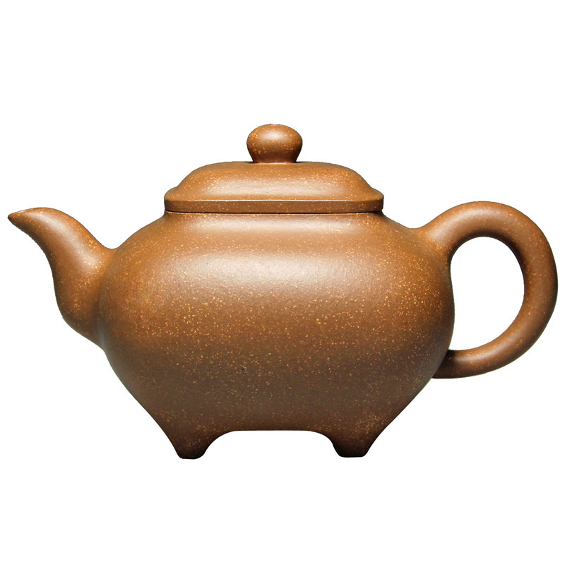宜兴紫砂壶茶壶 名家吴竹霞 240CC原矿老金段泥 纯全手工小传炉壶