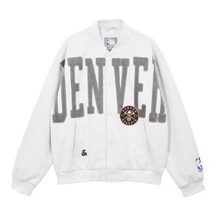 杰克琼斯outlets冬款NBA联名掘金队运动棒球领宽松夹克外套男装