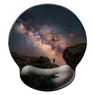 无味鼠标垫护腕男生女生防腱鞘炎电脑办公人体工学手托记忆棉黑色