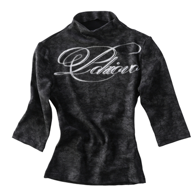 美式复古辣妹字母印花修身T恤