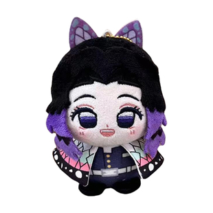 鬼灭之刃我妻善逸伊黑小芭内坐姿娃娃挂件蜜璃蝴蝶忍毛绒玩偶公仔