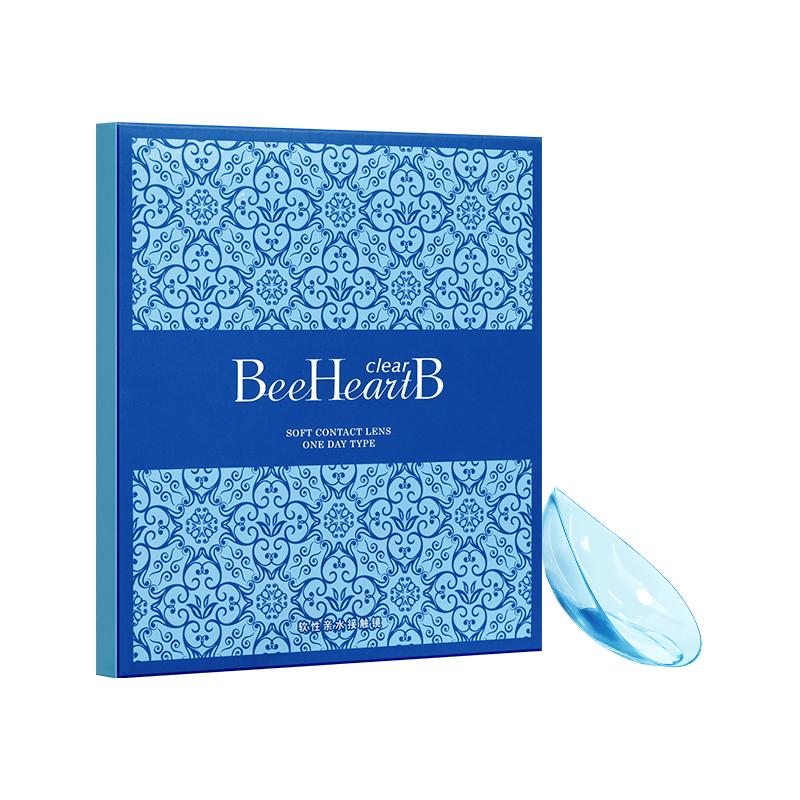 BeeheartB蜜心妍近视隐形眼镜日抛30片38%含水透明通勤久戴不磨眼