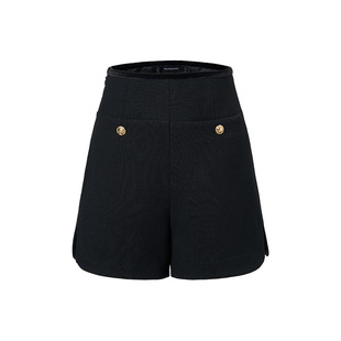 【商场同款-节庆穿搭】MAXRIENY精致宫廷复古感高腰直筒短裤女