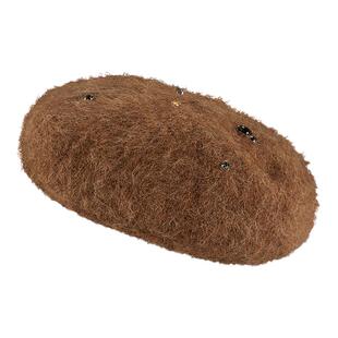 Riotlily/艾特里里金钱豹系列帽子新年礼物冬季贝雷帽棕色休闲