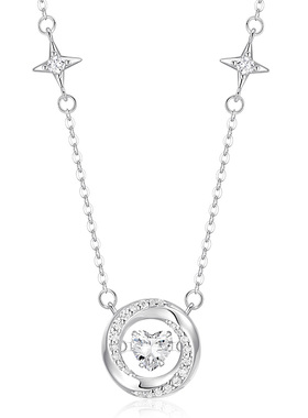 I Do&Co.莫比乌斯环999银项链三秒心动小众首饰锁骨链 主石可跳动