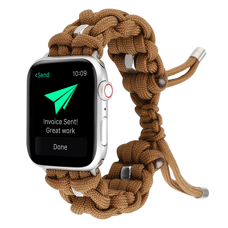 KASOapplewatch运动户外伞绳苹果手表表带适用iwatch9/8/7表带高级感腕带编织时尚潮流女款ultra小众
