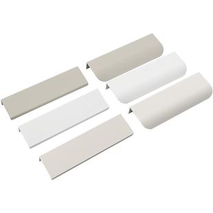 煊利隐形拉手白色抽屉衣柜门拉手羊绒灰柜子橱柜门把手免打孔拉手