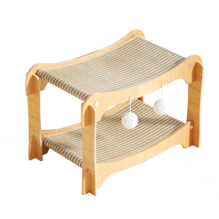 猫窝猫抓板一体猫床剑麻四季通用可叠加上下铺保暖双层半封闭式