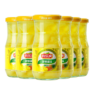 欢乐家菠萝罐头248g*6瓶