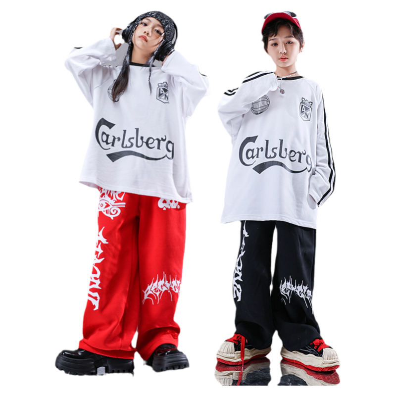 元旦街舞儿童潮服酷帅男童少儿嘻哈hiphop潮牌演出服学生运动套装