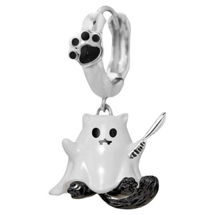 武器小猫幽灵来袭！原创吊坠耳环小恶魔猫爪小众甜酷情侣耳扣耳钉