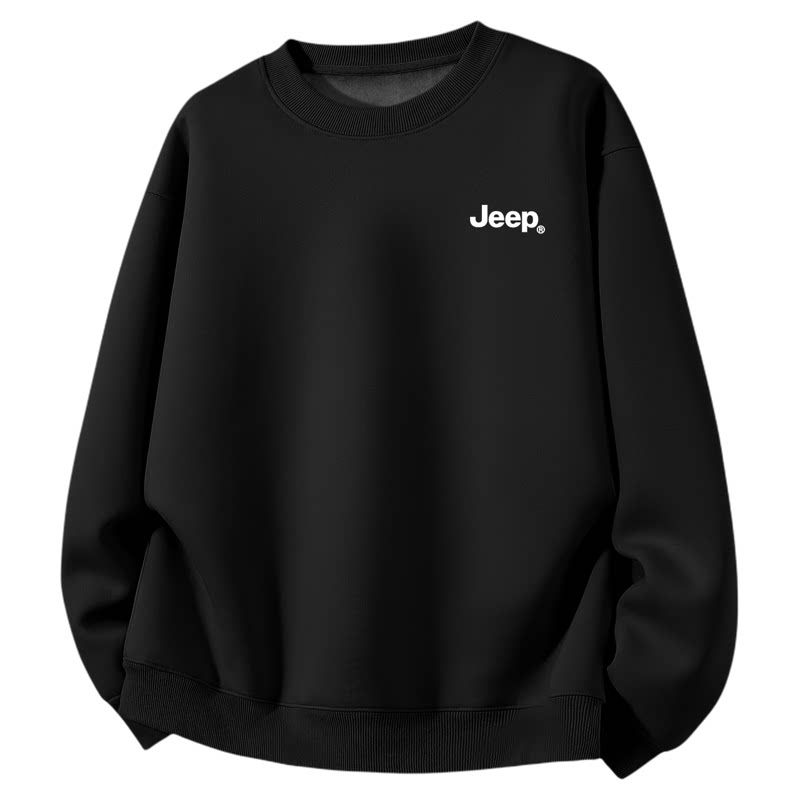 Jeep吉普加绒加厚圆领卫衣