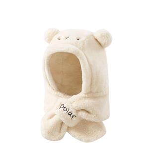 婴儿帽子秋冬儿童包脸帽外出保暖护头护耳套头帽宝宝围巾一体帽