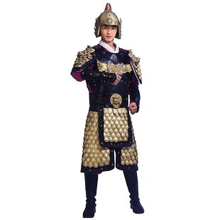 古装铠甲将士盔甲战袍中国古代真人可穿影视演出服装将军勇士甲胄