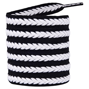 棉花糖麦穗鞋带男女款乞丐鞋帆布鞋扁平宽彩色黑白色辫子绳棉鞋绳