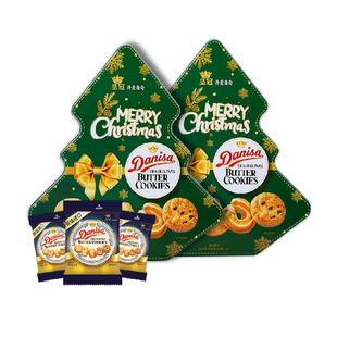 【进口】DANISA/皇冠休闲食品圣诞缤纷装132g*2曲奇饼干节日礼物