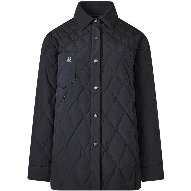 小廓形短款羽绒服波司登衬衫领