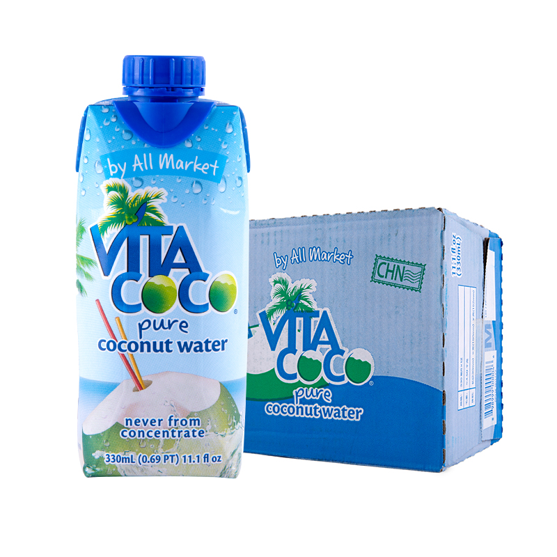 VitaCoco唯他可可椰子水330ml进口维他可可nfc椰青果汁饮料0脂肪