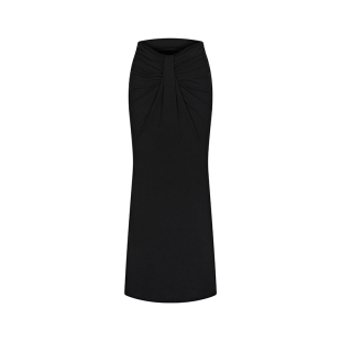 HiimDai 夜色华尔兹 V型高腰显瘦 解构扭结设计修身鱼尾半身裙