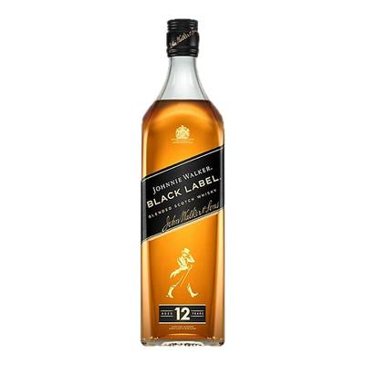 Johnnie Walker尊尼获加12年黑牌1000ml苏格兰调和型威士忌黑方