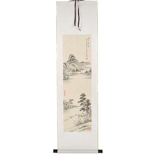 纯手绘书画作品真迹写意水墨画国画客厅装饰挂画兰竹荷花卷轴挂画