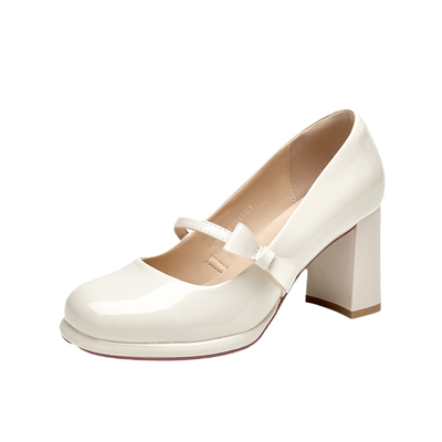 大东官方正品蝴蝶结单鞋高跟鞋