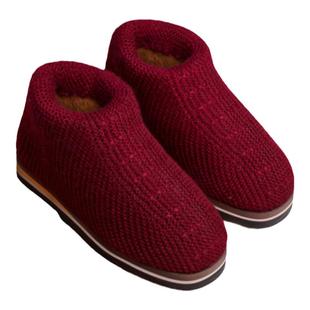 毛线手工编织棉鞋男士冬天保暖鞋毛线保暖鞋农村手工棉鞋老式棉鞋