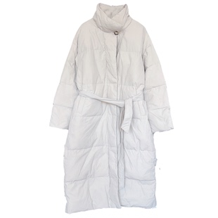 超好看羽绒服女款冬季2026新款今年流行爆款长款过膝立领宽松外套