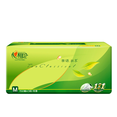 心相印茶语抽纸3层150抽12包纸巾