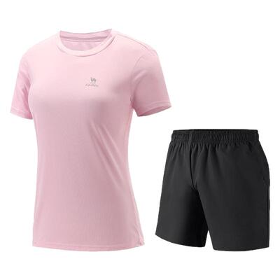 骆驼运动套装男女款速干衣T恤2025夏季透气短裤瑜伽健身两件套