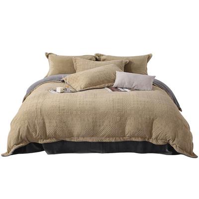 卡撒天娇保暖蓄热牛奶绒四件套