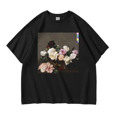 大码后朋克纯棉做旧新秩序T恤