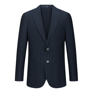 GENTSPACE26年春季新品时尚褶皱肌理舒适混纺西服男士西装外套