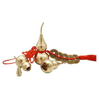 纯铜葫芦五帝钱开口开盖