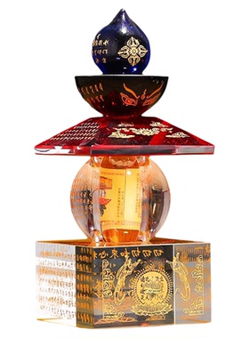 水晶舍利塔宝箧印陀罗尼塔摆件