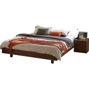 林氏家居无床头床悬浮床实木排骨架床架储物床1米5榻榻米双人床