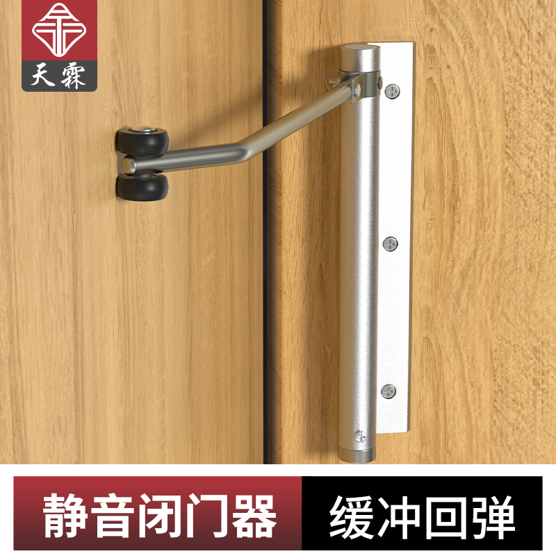 天霖闭门器缓冲回弹简易闭门器关门器可回弹欧式轻型家用可调静音