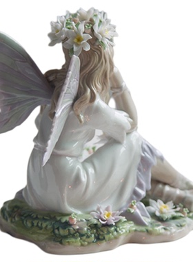 艺术手作陶瓷人物摆件·花野精灵