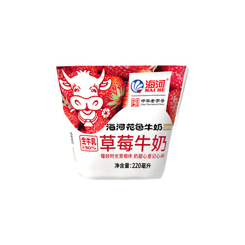 海河牛奶旗舰店10袋可可草莓巧克力牛奶学生营养早餐天津海河牛奶