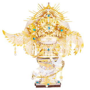 艺模喵之城天使恶魔 3D立体拼图金属拼装模型玩具摆件手工DIY礼物