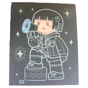 新品小麻薯画画刮刮乐便签玩具女孩卡片手账本口袋本儿童刮刮画